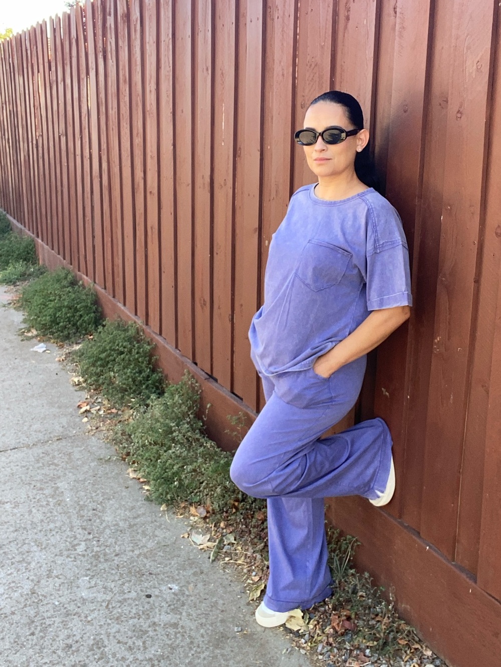 Relaxed Blue Purple Women's Lounge Set